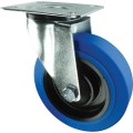 Kółko obrotowe z blaszką mocującą 125mm BLUE gumowe Atlas Workholders ATL9451612K