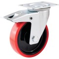 Kółko z hamulcem obrotowe z blaszką mocującą 125mm PU poliuretanowe Atlas Workholders ATL9451650K