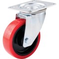 Kółko obrotowe z blaszką mocującą 100mm PU poliuretanowe Atlas Workholders ATL9451688K