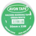 Taśma ostrzegawcza biało-zielona odgradzająca 50mm 33m Avon AVN9644080H AVN-964-4080H