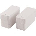 WHITE PLASTIC TAGS 100x45mm 250MU UNWIRED (PK-500) Avon AVN9660300K