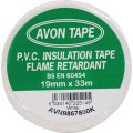 Taśma przemysłowa PVC biała 19mm 33m Avon AVN9867800K