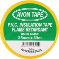 Taśma PVC żółta 25mm 33m Avon AVN9868350K