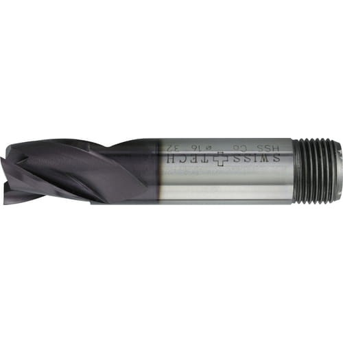 Frez trzpieniowy 12mm TiCN HSS-Co 3 ostrza gwintowany SwissTech SWT1633242A