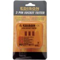 3-PIN SOCKET TESTER FOR 230V AC CIRCUITS Edison EDI5156140K EDI-515-6140K