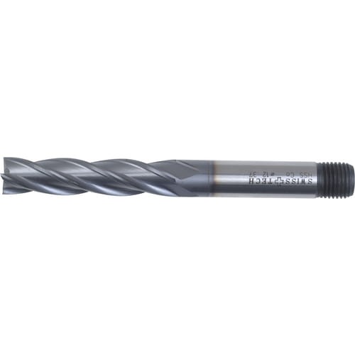 Frez trzpieniowy 10mm 4 ostrza chwyt gwintowany TiCN 8% HSS-Co SwissTech SWT1633740A