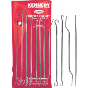 Zestaw pilników rzeźbiarskich A 150mm 12szt. nacięcie 2 Kennedy KDY0319110K