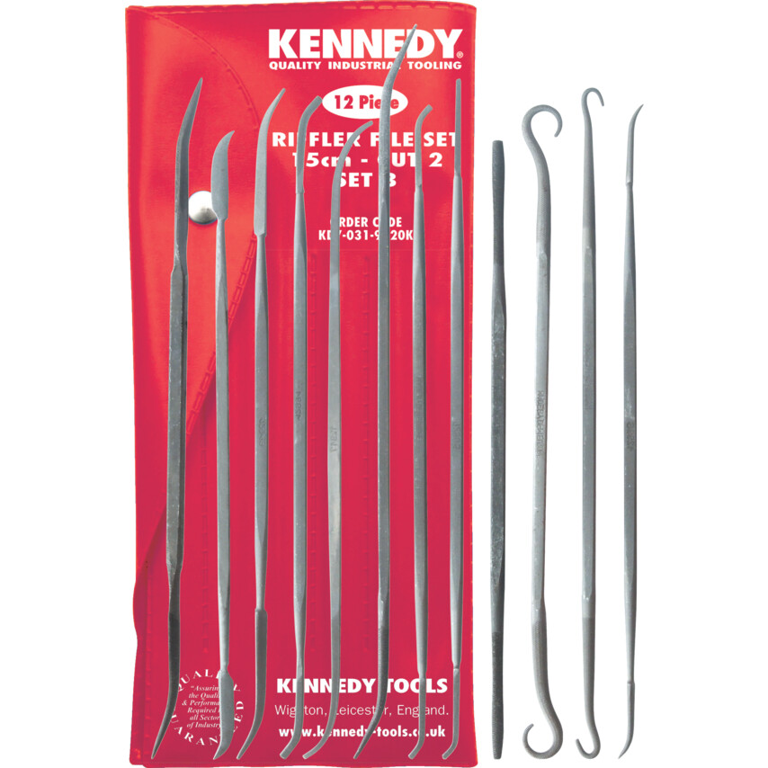 Zestaw pilników rzeźbiarskich B 150mm 12szt. nacięcie 2 Kennedy KDY0319120K KDY-031-9120K