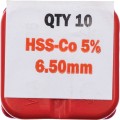 Wiertło 6,5mm HSS-Co do stali nierdzewnej kobaltowe Kennedy KEN0261300K