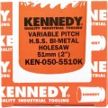 Otwornica z bimetalu 51mm 2" uzębienie zmienne Kennedy KEN0505510K