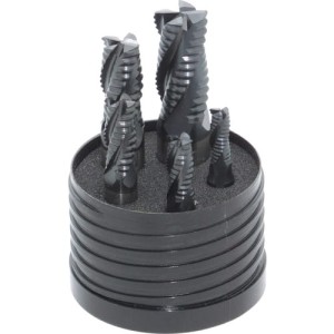 Zestaw frezów trzpieniowych 8-20mm 4 ostrza z chwytem Weldon'a HSS-E 5szt. SwissTech SWT1659950A