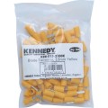 Końcówki płaskie mieczowe 10mm opak. 100 żółte Kennedy KEN5152100K