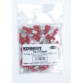 Końcówki na wcisk wewnętrzne 6,3mm opak. 100szt. czerwone Kennedy KEN5153000K