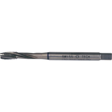 Gwintownik M6x1 HSS-PM do stopów tytanu azotowany nieprzelotowy spiralny nakrój B 6HX maszynowy purpurowy pasek Swisstech SWT1855021P
