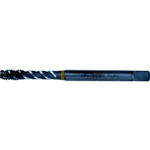 Gwintownik M5x0,8 HSS-PM do stopów niklu azotowany pasywowany nakrój C 6H spiralny nieprzelotowy maszynowy pomarańczowy pasek Swisstech SWT1856018N