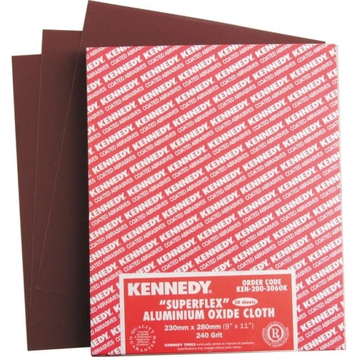 Płótno ścierne gr. 280 w arkuszach 9"x11" żywiczne 1szt. Kennedy KEN2003050K