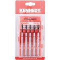 Zestaw wkrętaków sześciokątnych tulejkowych 3-5mm 5szt. Kennedy KEN5729888K
