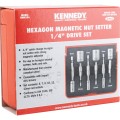 6PC HEXAGON MAGNETIC NUTSETTER 1/4" DR SET Kennedy KEN5738950K