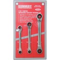 Zestaw kluczy oczkowych 4w1 z grzechotką 8-19mm w etui Kennedy KEN5826860K