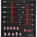 23PCS RATCHET SPANNER &amp;SOCKET SETWITH FOAM M1832 Kennedy KEN5950130K KEN-595-0130K