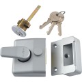 3 KEY NARROW SILVER NIGHT LATCH SCP CYLINDER Matlock MTL9499580K