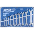 Zestaw kluczy płaskich 6-32mm 11szt. dwustronnych CrV chromowo-wanadowych Senator SEN5824850K