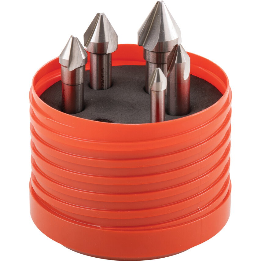Zestaw pogłębiaczy 6-16mm 60 stopni 5szt. HSS-Co kobaltowy Sherwood SHR0208150A SHR-020-8150A