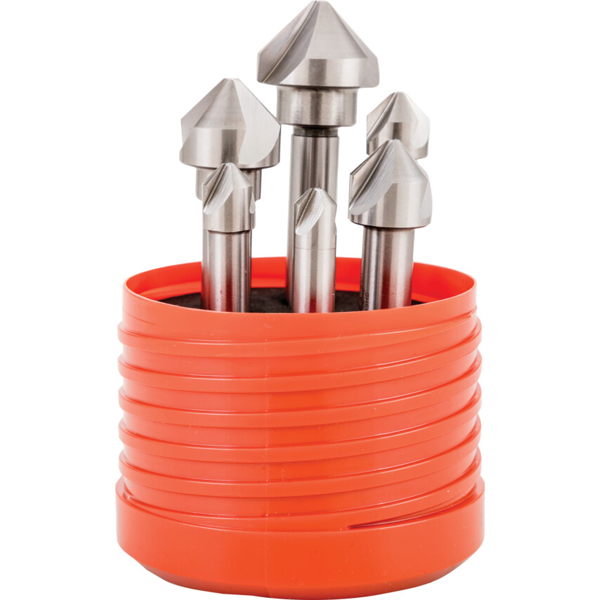 Zestaw pogłębiaczy 8-25mm 90 stopni kobaltowych HSS-Co HSS-E 90 6szt. wysokowydajny komplet Sherwood SHR0209010A