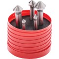 Zestaw pogłębiaczy 6,3-19mm 90 stopni 5szt. HSS-Co kobaltowy Sherwood SHR0209260K SHR-020-9260K