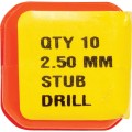 Wiertło 2,5mm krótkie HSS czernione do metalu Sherwood SHR0251248F