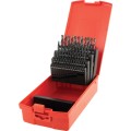 Zestaw wierteł 1-6mm co 0,1mm 51 szt. HSS do metalu w kasecie pudełku metalowym Sherwood SHR0258380K SHR-025-8380K