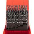 Zestaw wierteł 1-6mm co 0,1mm 51 szt. HSS do metalu w kasecie pudełku metalowym Sherwood SHR0258380K SHR-025-8380K