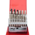 Zestaw calowych gwintowników i wierteł BSW 3/16"-1/2" calowych HSS 24szt. Sherwood SHR0259990K