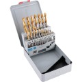 Zestaw wierteł do nawierceń 1-10mm x0,5mm HSS TiN 19szt. SwissTech SWT1259010A