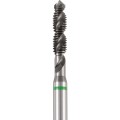 Gwintownik M6x1 HSS-EV do stopów aluminium azotowany nakrój C 6H din371 din376 spiralny przelotowy maszynowy zielony pasek Swisstech SWT1857021G