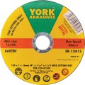 Tarcza do cięcia 100x1x16mm A60TBF INOX do stali nierdzewnej T41 York Abrasives YRK2304750K