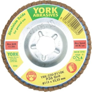 Tarcza ścierna 115x22mm P36 płótno AlOx York Abrasives YRK2209110K