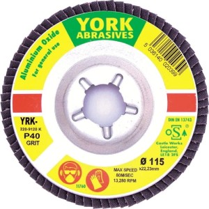 Tarcza ścierna 115x22mm P40 płótno AlOx York Abrasives YRK2209120K