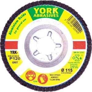 Tarcza ścierna 115x22mm P120 płótno AlOx York Abrasives YRK2209150K