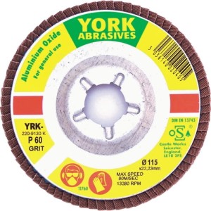 Tarcza ścierna 127x22mm P40 płótno AlOx York Abrasives YRK2209220K